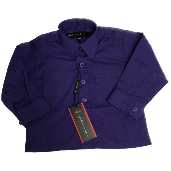 Johnnie Lene Boys Dress Shirt Long Sleeve Button Down Size 12 M - Picture 2 of 8